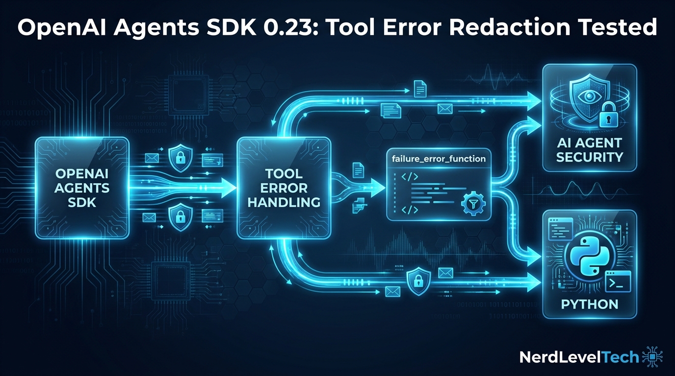 Cover image for OpenAI Agents SDK 0.23: Tool Error Redaction Tested